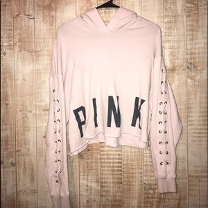 vs pink cropped hoodie
